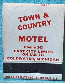Town and Country Motel - Matchbook
